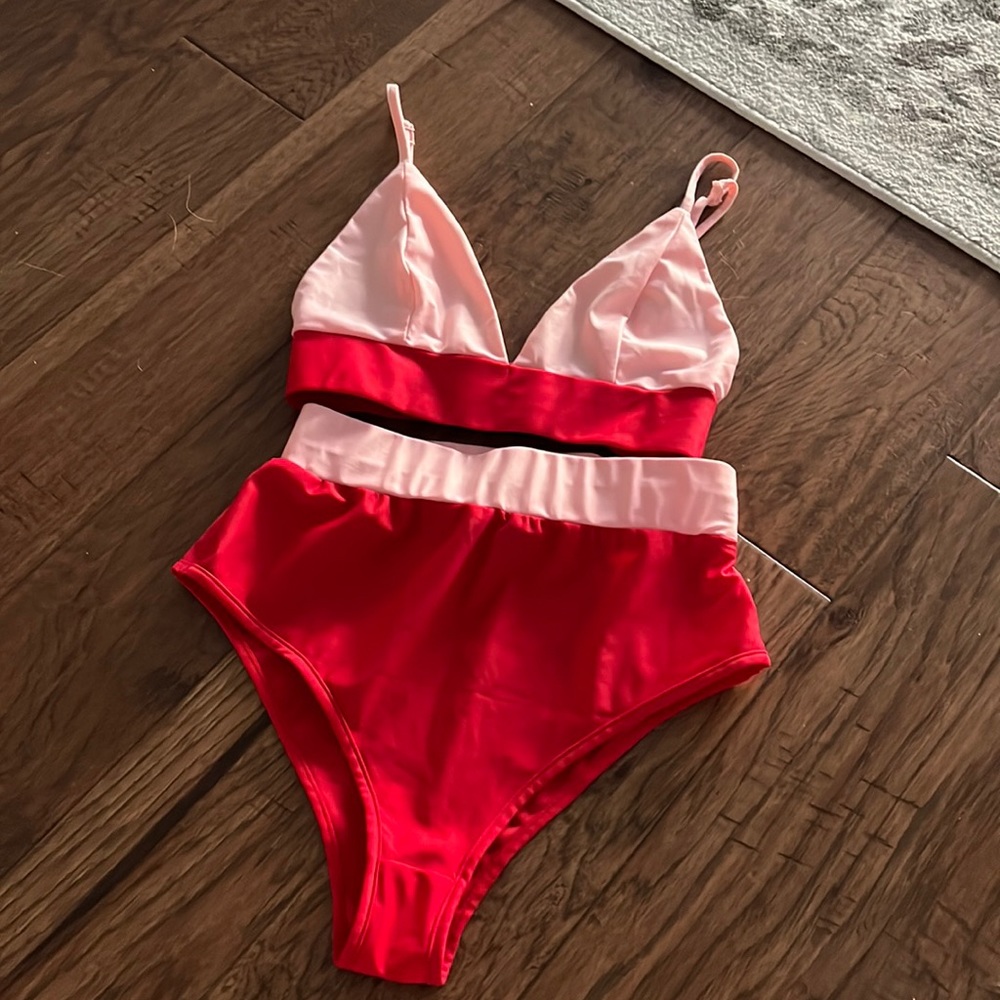 Pink and Red PrettyLittleThing Bikini